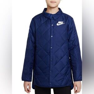 Nike Therma Fit Long Snap Button Jacket Quilted XS